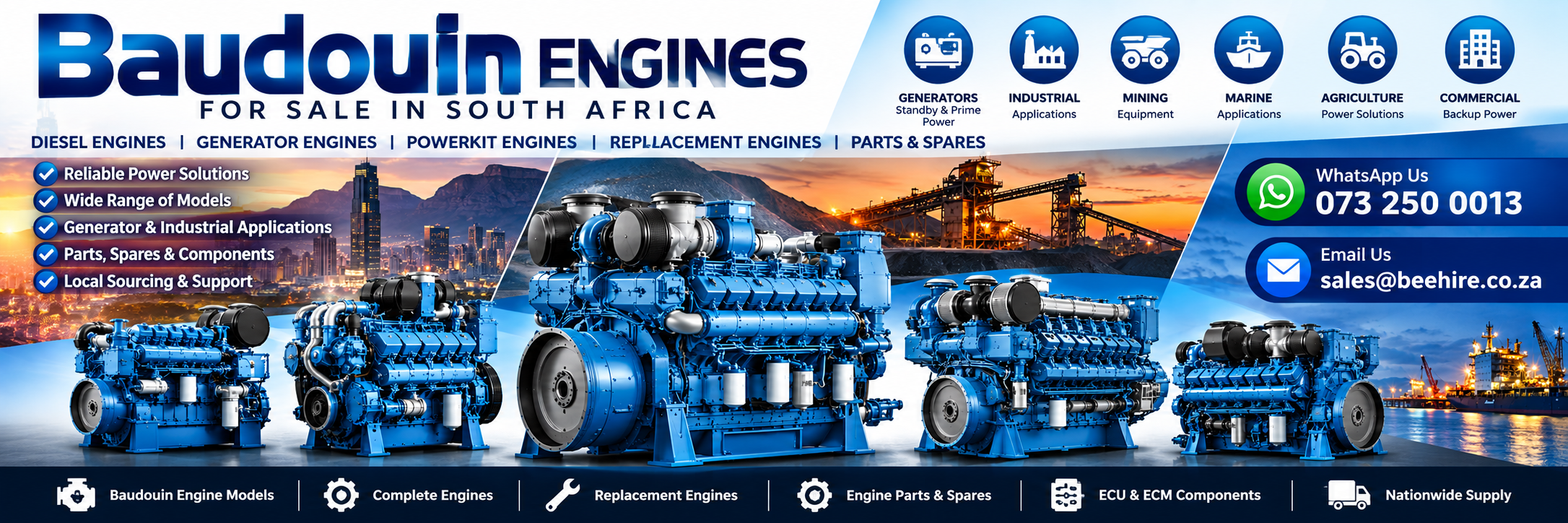 Baudouin diesel engines for sale South Africa – BEEHire