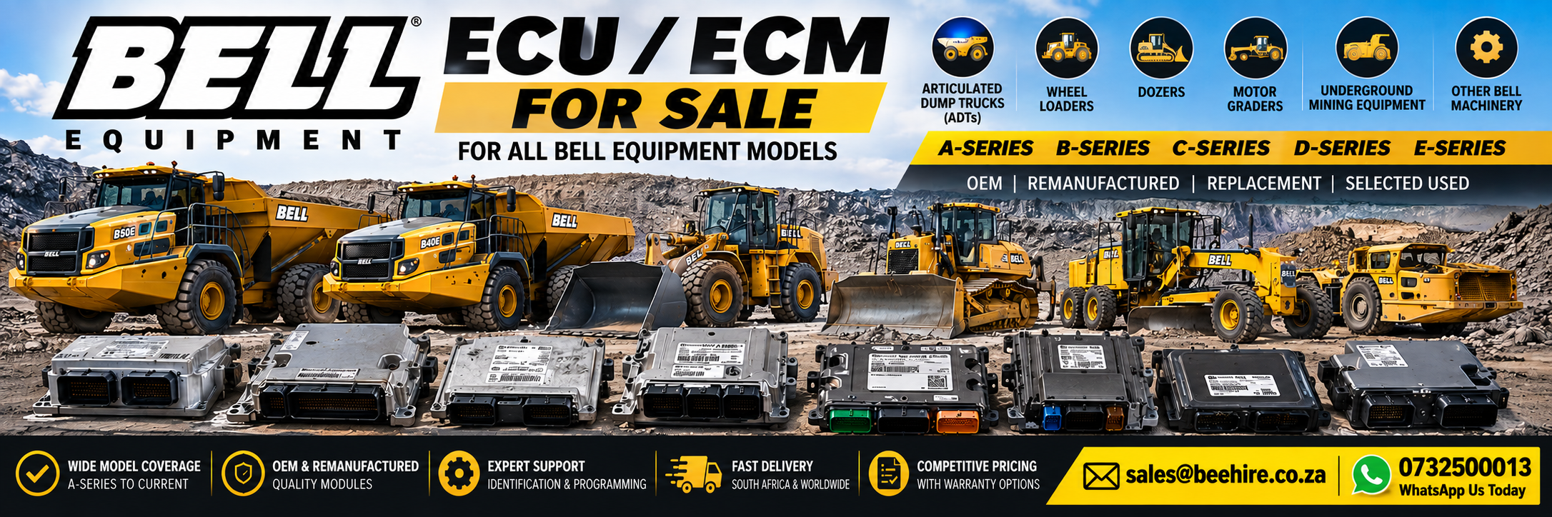 Bell Equipment ECU ECM for Sale | A, B, C, D & E Series
