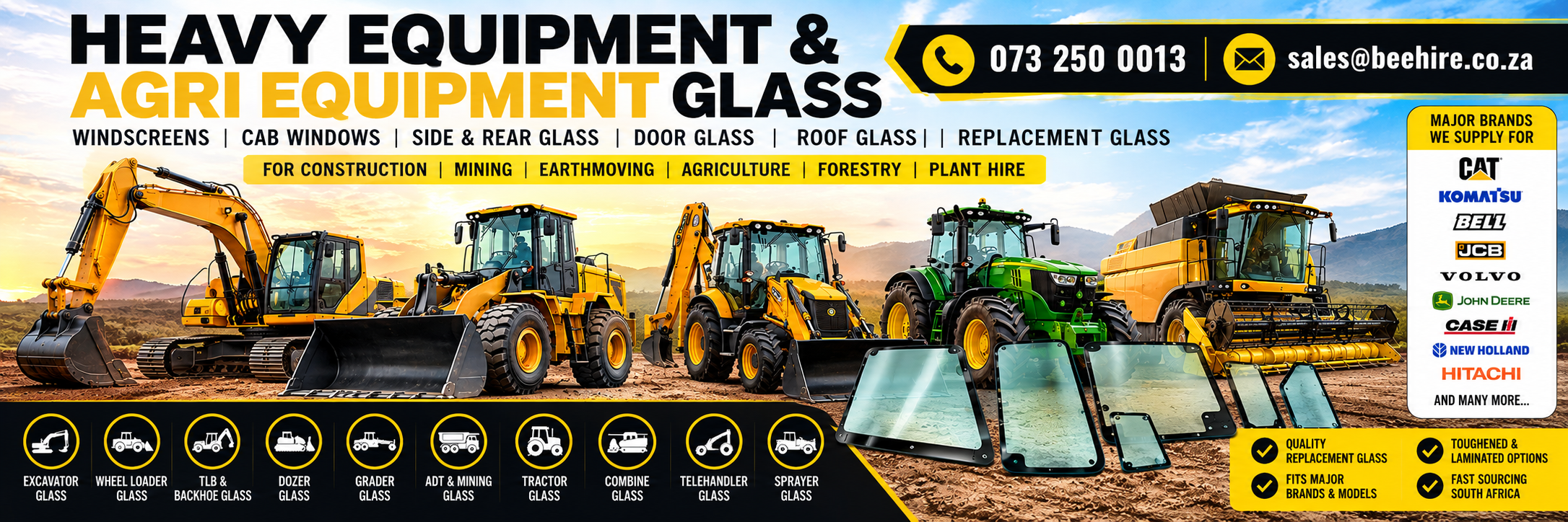 Heavy Equipment Glass South Africa