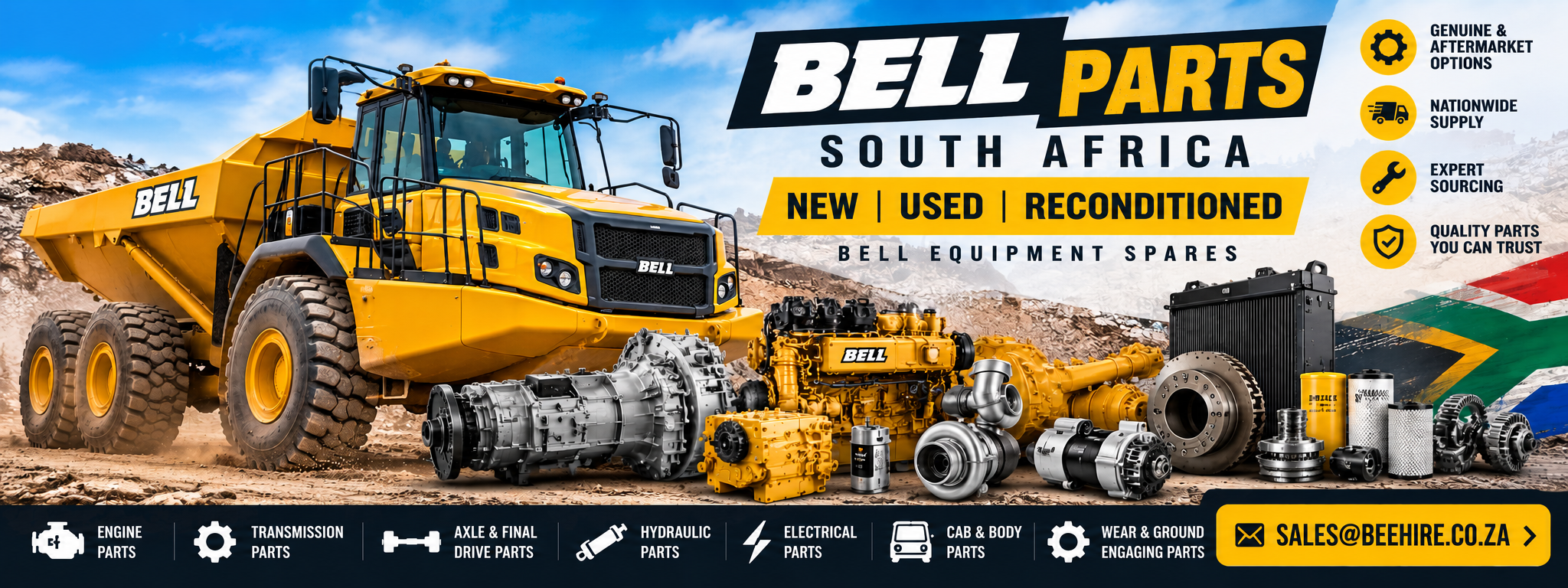 Bell Equipment parts South Africa – new used and reconditioned Bell ADT spares