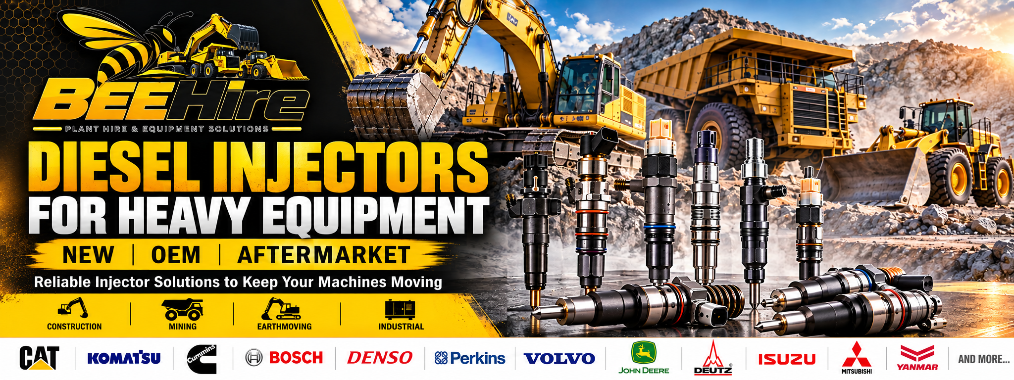 Diesel injectors for heavy equipment