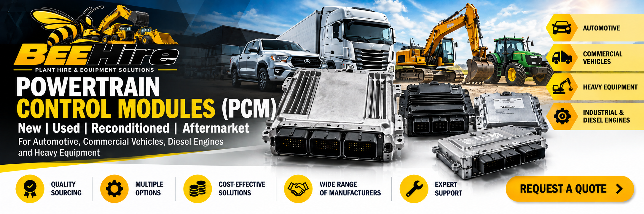 New used reconditioned and aftermarket Powertrain Control Modules PCM for sale in South Africa by BeeHire